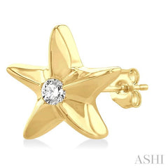 ASHI Starfish Petite Diamond Fashion Earrings 648H9PPTSERYG