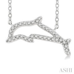 ASHI Dolphin Petite Diamond Fashion Pendant 648J8PPTSPDWG