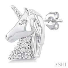 ASHI Unicorn Petite Diamond Fashion Earrings 648K8PPTSERWG