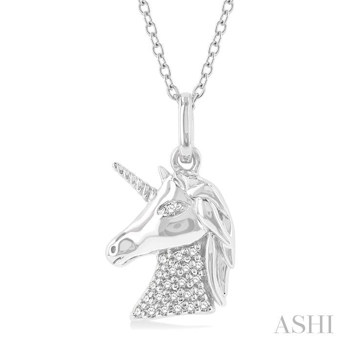 ASHI Unicorn Petite Diamond Fashion Pendant 648K9PPTSPDWG