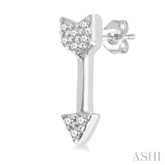 ASHI Arrow Petite Diamond Fashion Earrings 648L9PPTSERWG