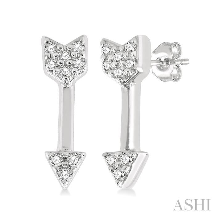 ASHI Arrow Petite Diamond Fashion Earrings 648L9PPTSERWG