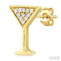 ASHI Martini Glass Petite Diamond Fashion Earrings 648M9PPTSERYG