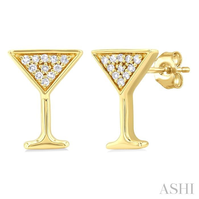 ASHI Martini Glass Petite Diamond Fashion Earrings 648M9PPTSERYG
