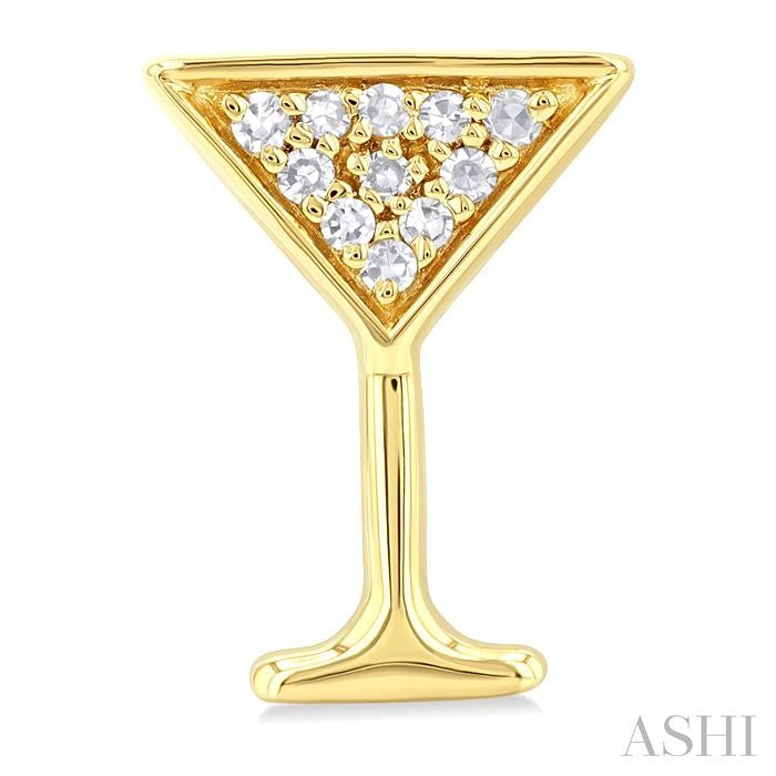 ASHI Martini Glass Petite Diamond Fashion Earrings 648M9PPTSERYG