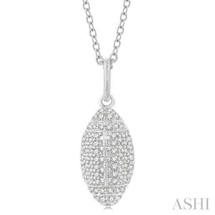 ASHI Football Petite Diamond Fashion Pendant 648N6PPTSPDWG