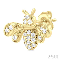 ASHI Bumble Bee Petite Diamond Fashion Earrings 648Q8PPTSERYG