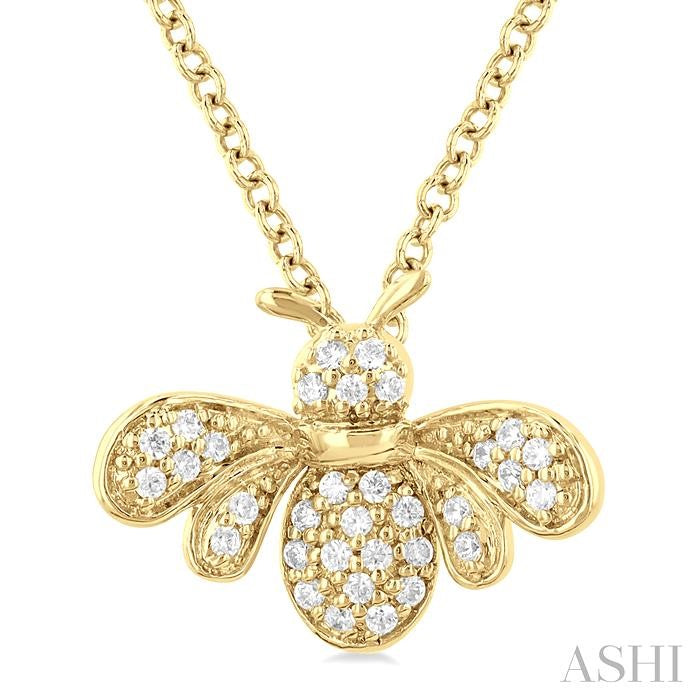 ASHI Bumble Bee Petite Diamond Fashion Pendant 648Q8PPTSPDYG