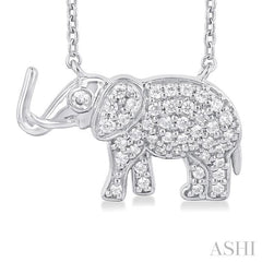 ASHI Elephant Petite Diamond Fashion Pendant 648R8PPTSPDWG