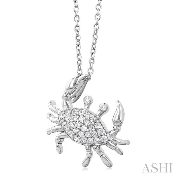 ASHI Crab Petite Diamond Fashion Pendant 648S8PPTSPDWG