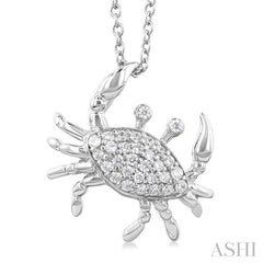 ASHI Crab Petite Diamond Fashion Pendant 648S8PPTSPDWG