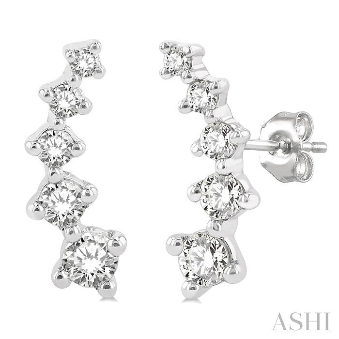 ASHI Petite Diamond Fashion Ear Climbers 649C6PPFGERWG