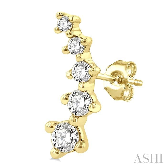 ASHI Petite Diamond Fashion Ear Climbers 649C6PPFGERYG