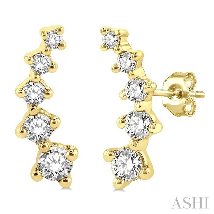 ASHI Petite Diamond Fashion Ear Climbers 649C6PPFGERYG