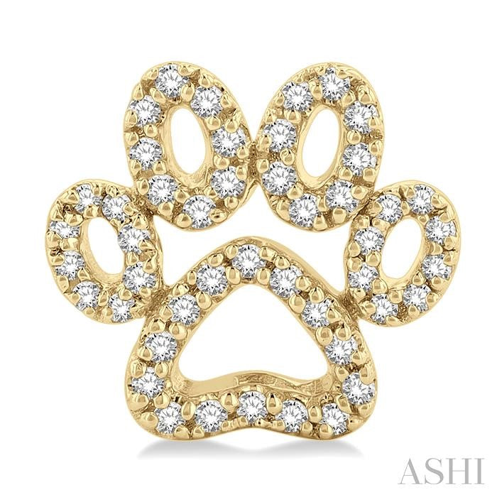ASHI Dog Paw Petite Diamond Fashion Earrings 649D6PPTSERYG