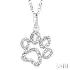 ASHI Dog Paw Petite Diamond Fashion Pendant 649D8PPTSPDWG