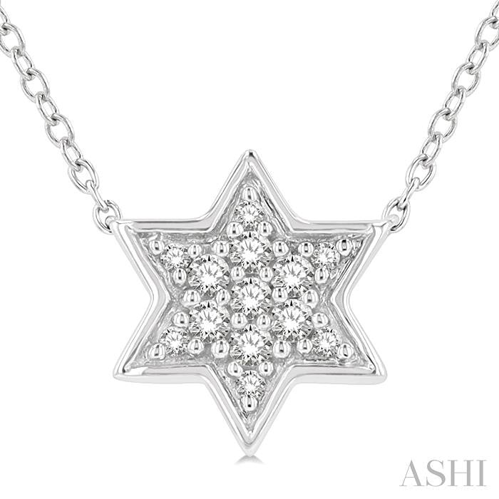 ASHI Star Of David Petite Diamond Fashion Pendant 649E8PPTSPDWG