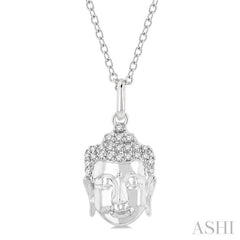 ASHI Buddha Petite Diamond Fashion Pendant 649F9PPTSPDWG