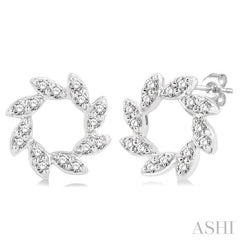 ASHI Flower Petite Diamond Fashion Earrings 649G8PPTSERWG