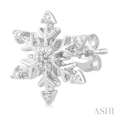 ASHI Snowflake Petite Diamond Fashion Earrings 649L8PPTSERWG