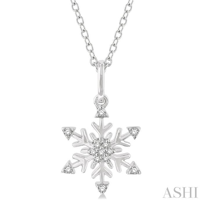 ASHI Snowflake Petite Diamond Fashion Pendant 649L8PPTSPDWG