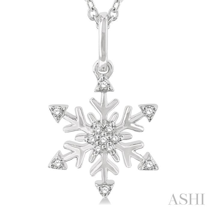 ASHI Snowflake Petite Diamond Fashion Pendant 649L8PPTSPDWG