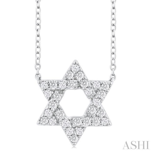ASHI Star of David Diamond Fashion Pendant 649N6PPFGPDWG