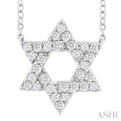 ASHI Star of David Diamond Fashion Pendant 649N6PPFGPDWG