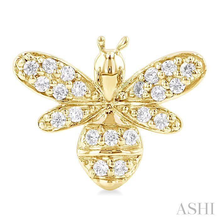 ASHI Bumble Bee Petite Diamond Fashion Earrings 649Q8PPTSERYG