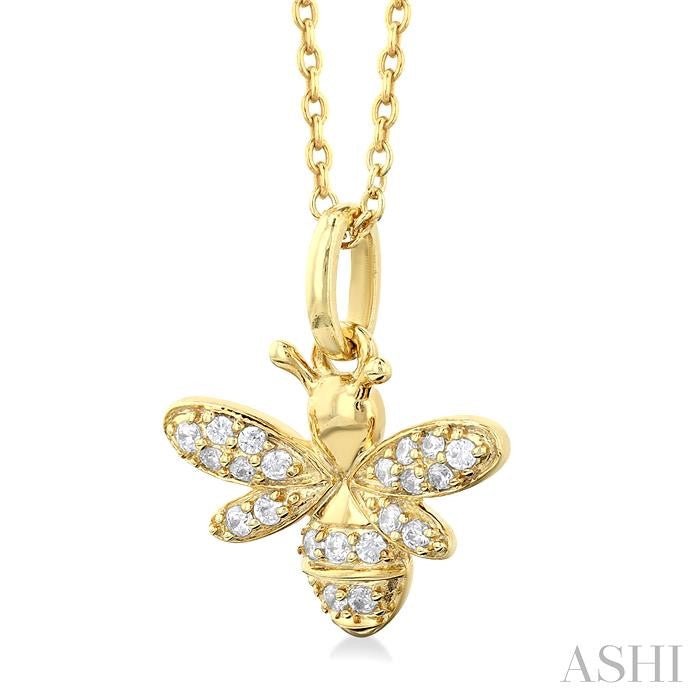 ASHI Bumble Bee Petite Diamond Fashion Pendant 649Q8PPTSPDYG