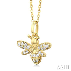 ASHI Bumble Bee Petite Diamond Fashion Pendant 649Q8PPTSPDYG
