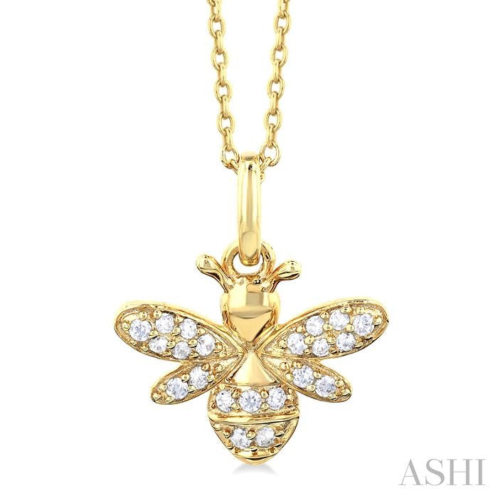 ASHI Bumble Bee Petite Diamond Fashion Pendant 649Q8PPTSPDYG