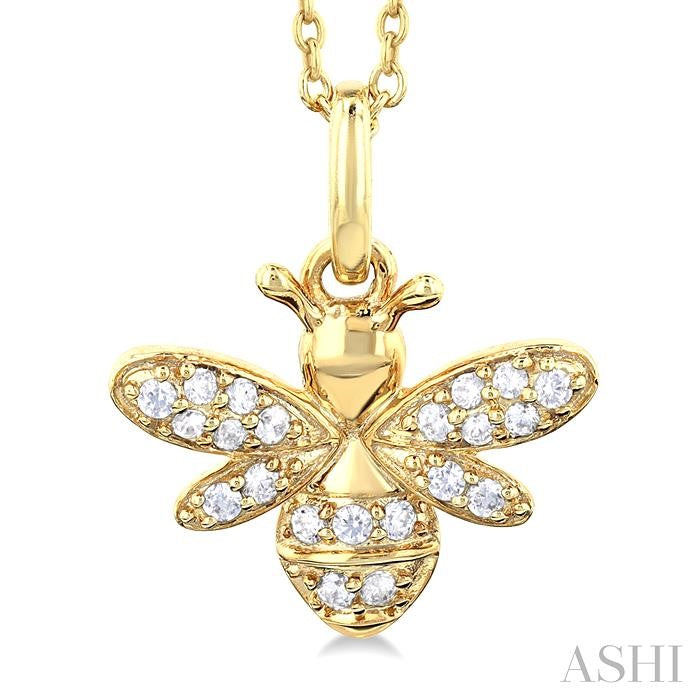 ASHI Bumble Bee Petite Diamond Fashion Pendant 649Q8PPTSPDYG