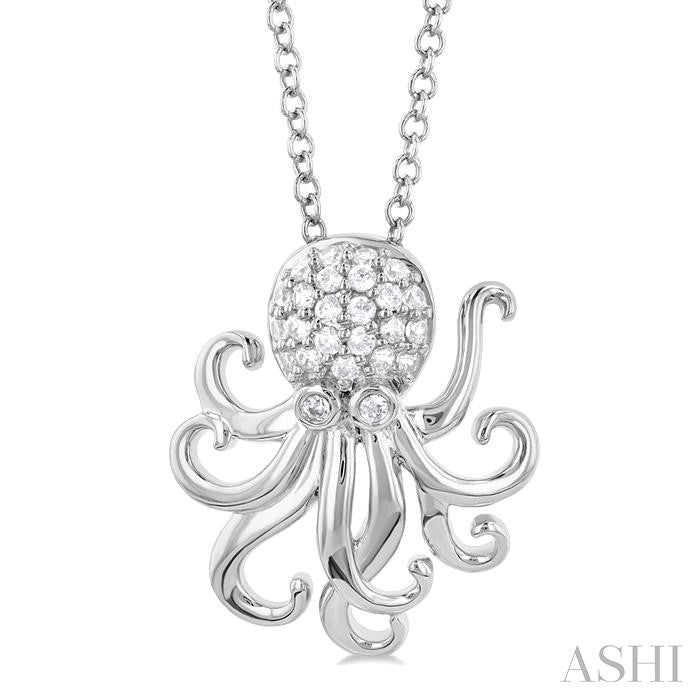 ASHI Octopus Petite Diamond Fashion Pendant 649R8PPTSPDWG