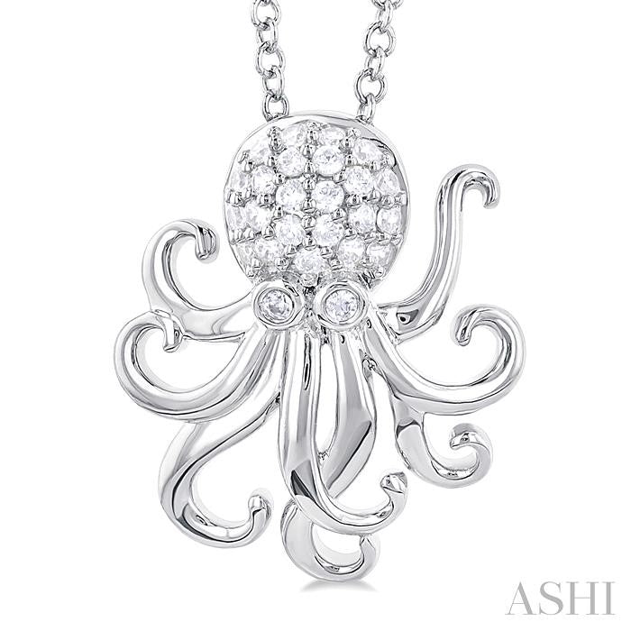 ASHI Octopus Petite Diamond Fashion Pendant 649R8PPTSPDWG