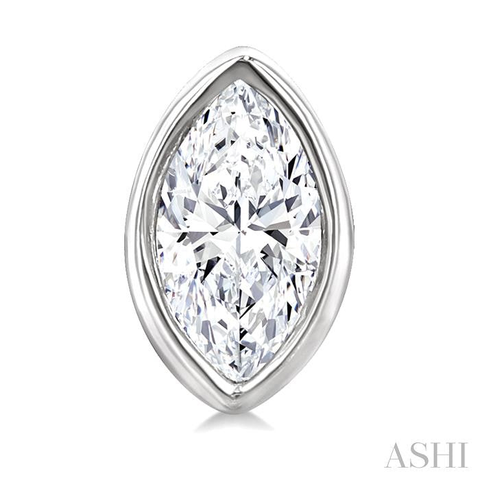 ASHI Marquise Shape Bezel Set Petite Diamond Fashion Earrings 649S7PPTGERWG-MQ