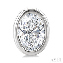 ASHI Oval Shape Bezel Set Petite Diamond Fashion Earrings 649S7PPTGERWG-OV
