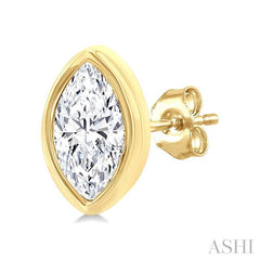 ASHI Marquise Shape Bezel Set Petite Diamond Fashion Earrings 649S7PPTGERYG-MQ
