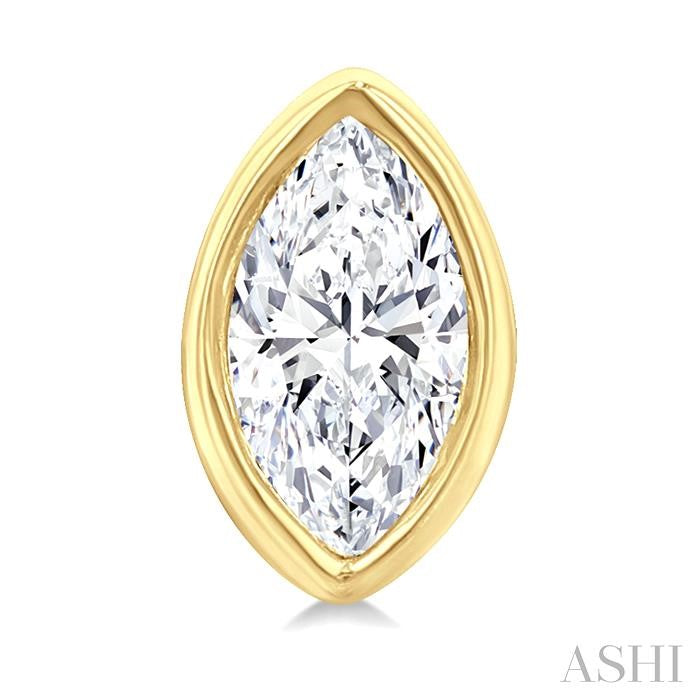 ASHI Marquise Shape Bezel Set Petite Diamond Fashion Earrings 649S7PPTGERYG-MQ