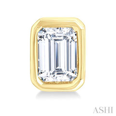 ASHI Emerald Shape Bezel Set Petite Diamond Fashion Earrings 649S7PPTGERYG-OC