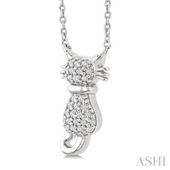 ASHI Cat Petite Diamond Fashion Pendant 649T8PPTSPDWG
