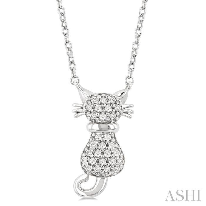 ASHI Cat Petite Diamond Fashion Pendant 649T8PPTSPDWG