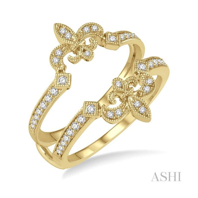 ASHI Fleur De Lis Diamond Insert Ring 29686PPFHYG