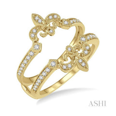 ASHI Fleur De Lis Diamond Insert Ring 29686PPFHYG