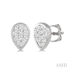 ASHI Pear Shape Lovebright Essential Diamond Stud Earrings 920B5PPFHERWG