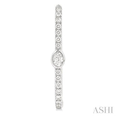 ASHI Oval Shape Diamond Fashion Hoop Earrings 660U4PPFGERWG-OV