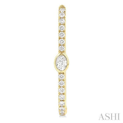 ASHI Oval Shape Diamond Fashion Hoop Earrings 660U4PPFGERYG-OV