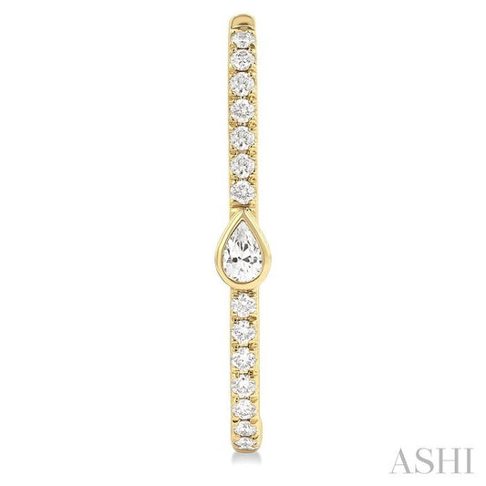 ASHI Pear Shape Diamond Fashion Hoop Earrings 660U4PPFGERYG-PR