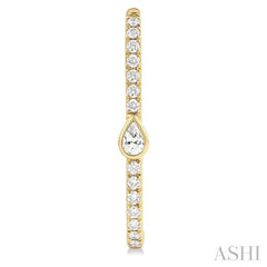 ASHI Pear Shape Diamond Fashion Hoop Earrings 660U4PPFGERYG-PR