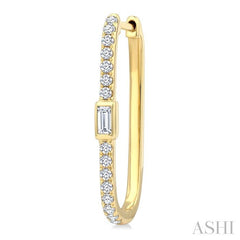 ASHI Rectangle Shape Diamond Fashion Hoop Earrings 660U4PPFGERYG-RCT